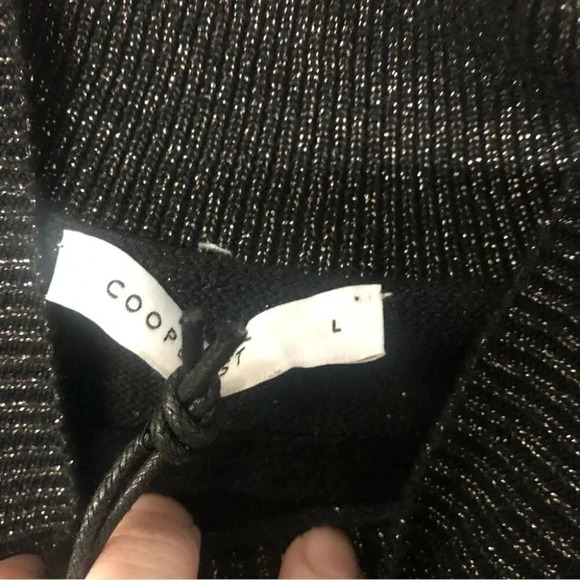 Cooper St Women’s Alice Knit Black with Silver Metallic Dress Size Large NWT - Picture 6 of 13